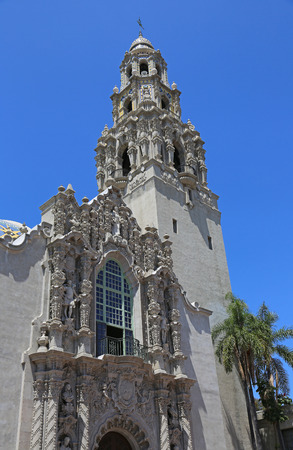 California tower vertical, San Diego, Californiaの写真素材