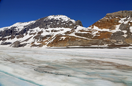 Side view at Athabasca Glacier, Canadaの写真素材