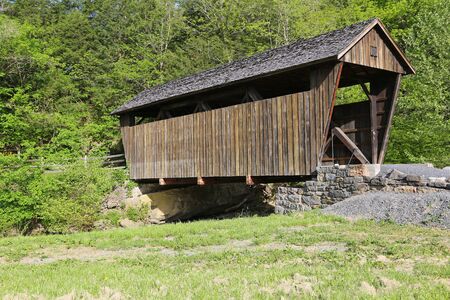 Side view at Indian Creek covered bridge, !898 - West Virginia