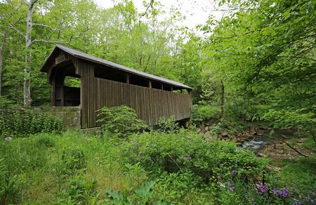 Side view at Herns Mill bridge, WV