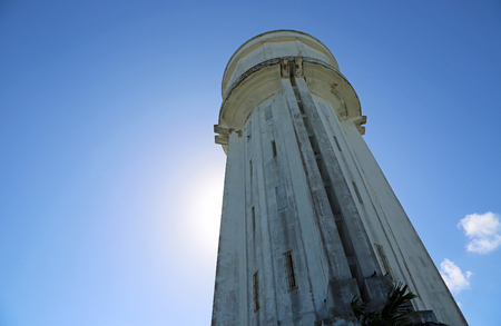 Water tower on blue sky, Nassau, Bahamasのeditorial素材