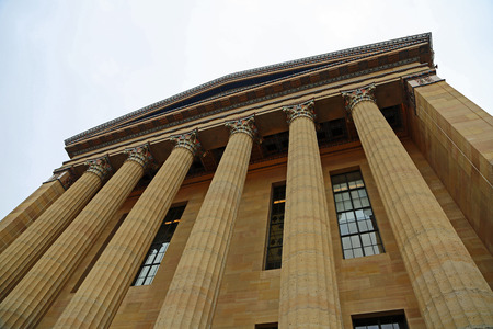 Classic front of Philadelphia Museum of Artのeditorial素材