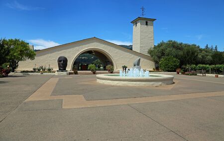 Entrance to Robert Mondavi Winery, Californiaのeditorial素材