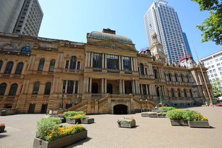 Side view at Town Hall, Sydneyの写真素材