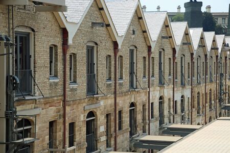 The row of Campbell's Storehouses, 1890, Sydneyの写真素材