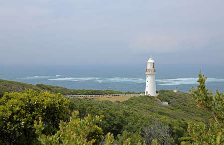 Landscape with Cape Otway lighthouse - Cape Otway NP - Victoria, Australiaの写真素材