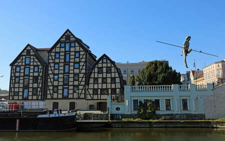 Three granaries on the Brda River  - Bydgoszcz, Polandのeditorial素材