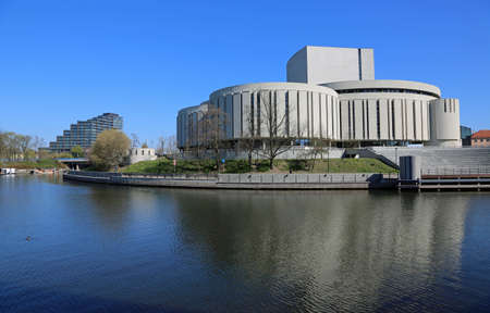 Opera Nova on Brda River - Bydgoszcz, Polandのeditorial素材