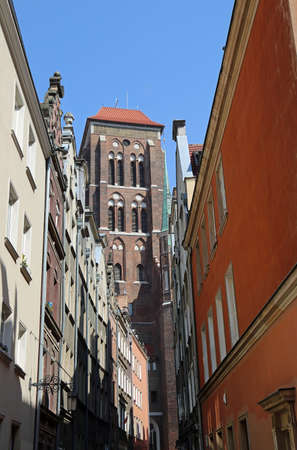Kaletnicza Street with St Mary Church - Gdansk, Poland