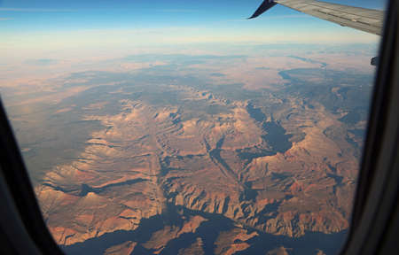 Flying over Grand Canyon - Arizonaの写真素材