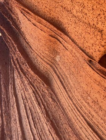 Stripes in sandstone - Secret Antelope Canyon, Arizonaの写真素材