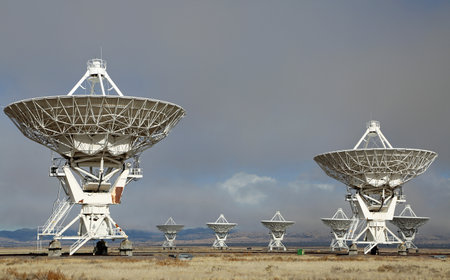 Antenna dishes - Very Large Array, New Mexicoの写真素材
