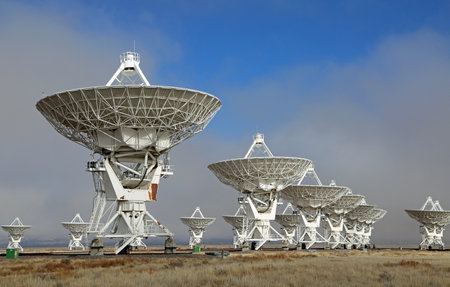 Astronomy in the plains - Very Large Array, New Mexicoの写真素材