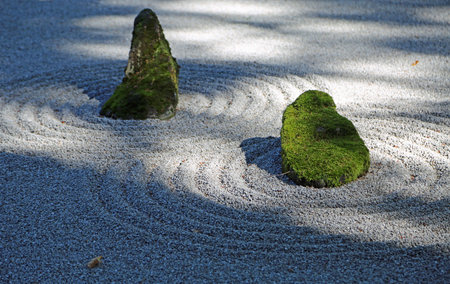 Stones in Sand and Stone Garden, Portland, Oregon