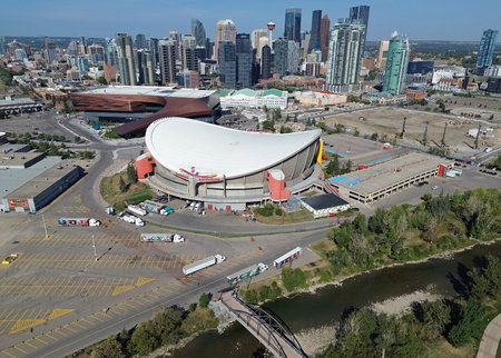Far view at Calgary, Albertaの写真素材