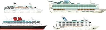 large ships for sea travelのイラスト素材