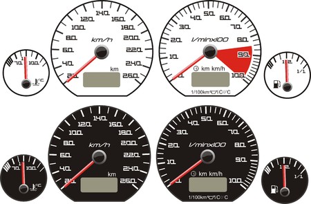 white and black background dash board toolsのイラスト素材