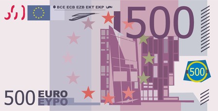 evropean paper money 500 euroのイラスト素材