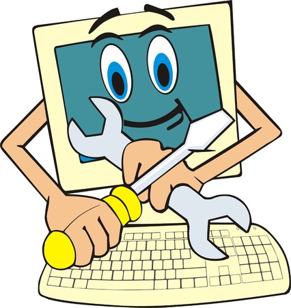 computer fix signのイラスト素材