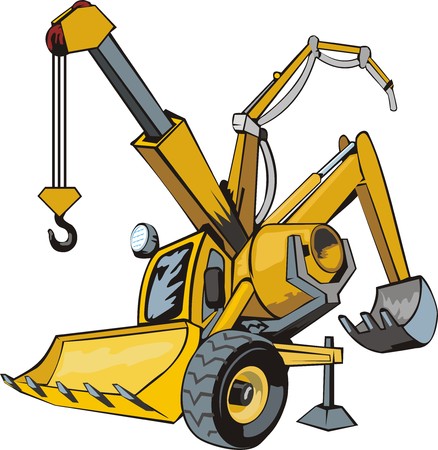 universal construction machineのイラスト素材