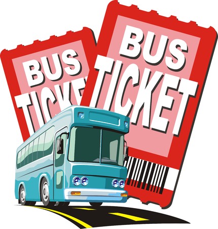 bus ticketのイラスト素材