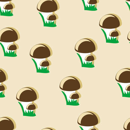 Vector mushroom textured backgroundのイラスト素材