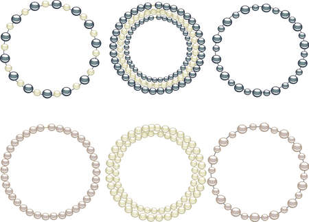 Jewelry pearls circleのイラスト素材
