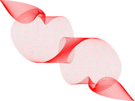 vector illustration -elegant  red waveのイラスト素材