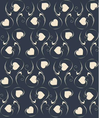 Seamless background from a white heartsのイラスト素材