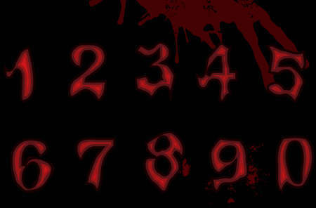 Figures/ numbers Gothicのイラスト素材
