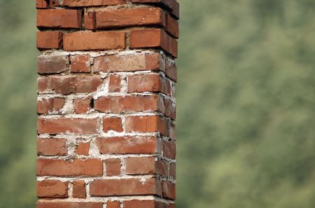 photo of chimney with nature backgroundの写真素材