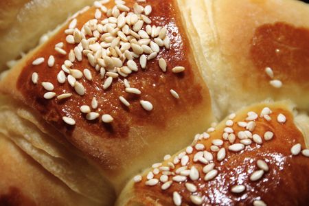 delicious home made food / bun / roll, abstract shot