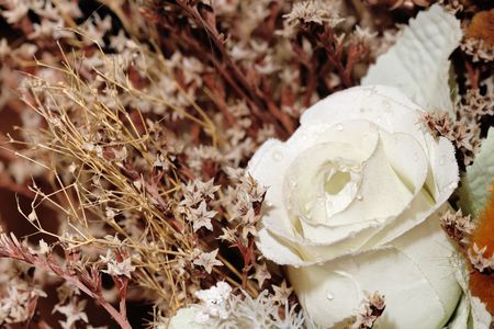 macro abstract shot of an artifical flowerの写真素材