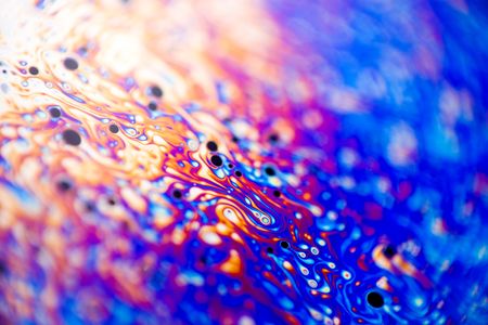 extreme close up of a soap bubble, abstract shotの写真素材