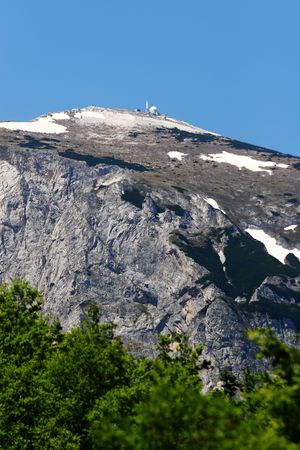 view of the mountain peak Solunska Glava, Macedoniaの写真素材