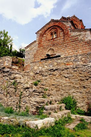 Church St.John Theologian at Kaneo, Ohrid, Macedoniaの写真素材