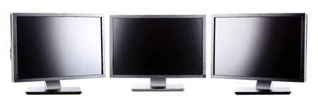 professional ips panel lcd monitors, isolated on whiteの写真素材