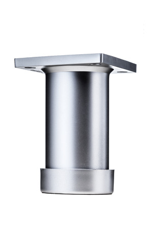 small plastic furniture leg, isolated on whiteの写真素材