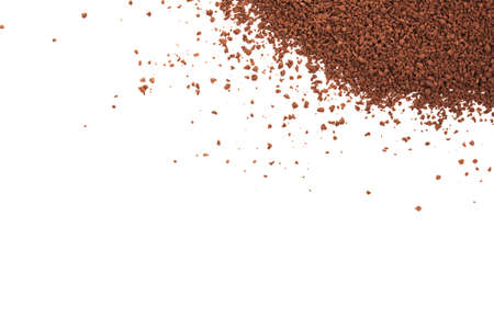 Pile of cocoa powder isolated on white background.の写真素材