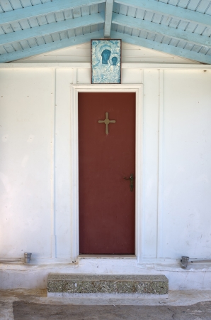 Entrance to a chapelの写真素材