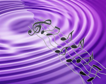 vilolet waves and music symbolの写真素材