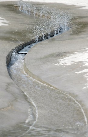 abstract modern fountain closeupの写真素材