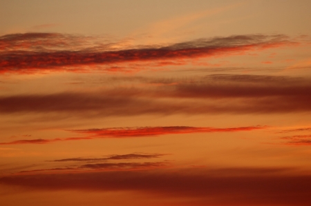 sunset in sky