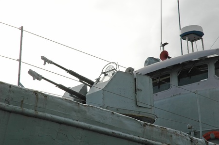 Military ship closeupの写真素材