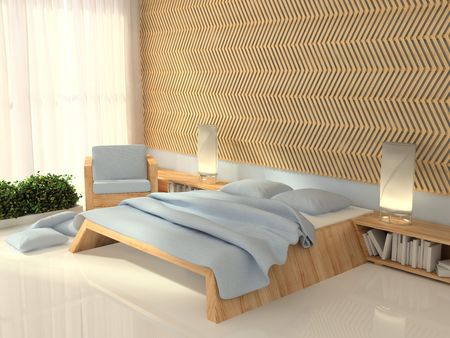 bedroom, 3d rendering の写真素材