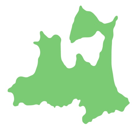 map of Aomori prefecture, Japanの写真素材