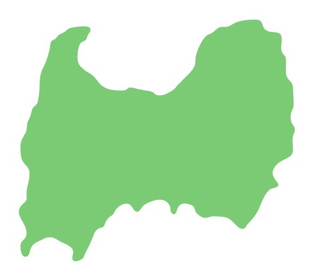 map of Toyama prefecture, Japanの写真素材