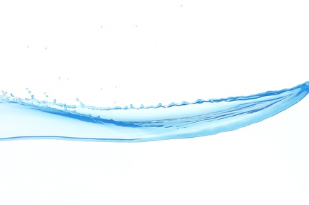 water splash isolated on white backgroundの写真素材