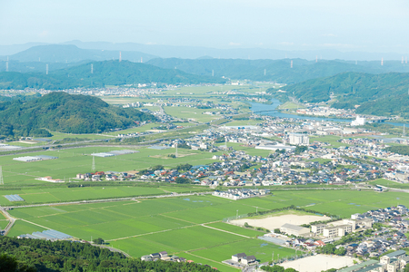 landscape of Karatsu cityの写真素材