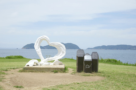 Japanese tourist spot, satellite of lover's sanctuaryのeditorial素材